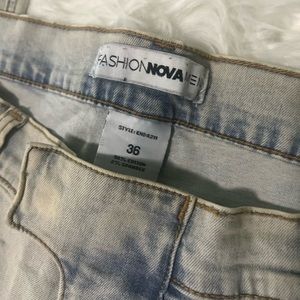 Fashion Nova light denim fashion Jeans, Size36